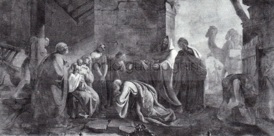 L'Adorazione dei Magi - 1854 - affresco - Chiesa della Trasfigurazione di N.S. Gesù Cristo - Breno (BS)